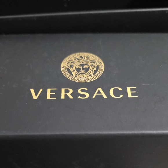 Versace Women's Sunglasses with Gold Versace Logo Accents - Picture 7 of 12